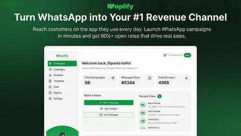 Waplify application interface and features
