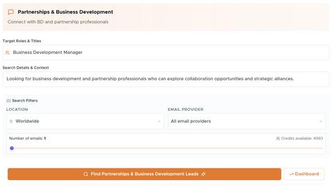 AILeadz application interface and features