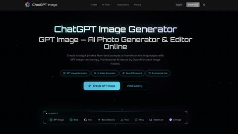 ChatGPT Image Generator application interface and features