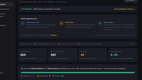 Disavow.ai screenshot