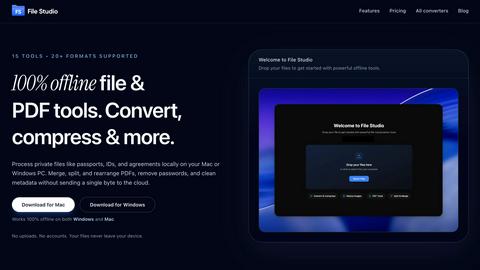 File Studio application interface and features