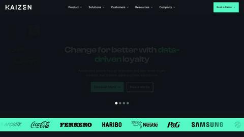 Kaizen Loyalty application interface and features