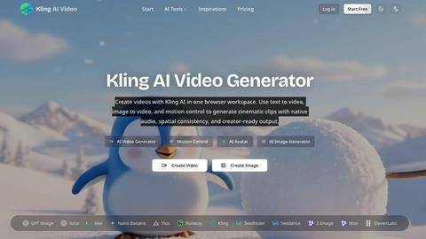 Kling AI Video Generator application interface and features