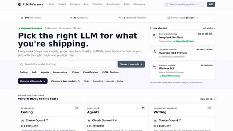 LLM Reference application interface and features