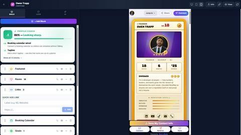 RaveRep application interface and features