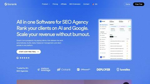 Sorank application interface and features