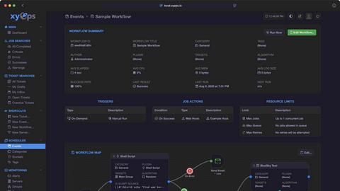 xyOps application interface and features